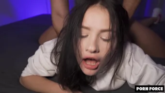 Petite teen Matty Mila Perez gets destroyed in rough doggystyle sex